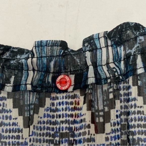 RED CARTER Indigo Blues Chiffon Beach Coverup Tunic - Picture 12 of 15